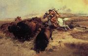 Charles M Russell Buffalo Hunt oil
